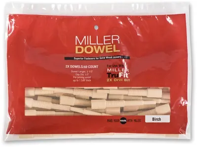 Miller Dowel 2X, 40 Stk Bj&#248;rk