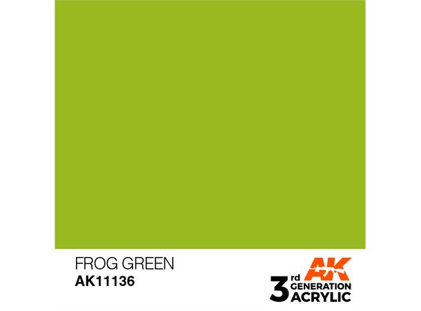 Akrylmaling.Frog Green. 17ml Akrylmaling for airbrush og pensel