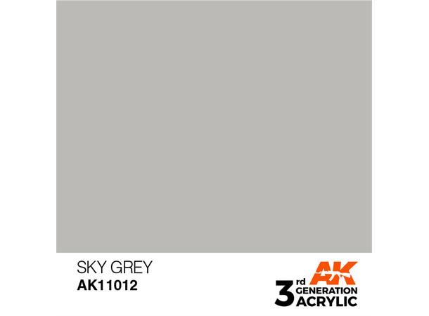 Akrylmaling.Sky Grey. 17ml Akrylmaling for airbrush og pensel