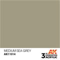 Akrylmaling.Medium Sea Grey 17ml Akrylmaling for airbrush og pensel