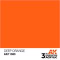 Akrylmaling.Deep orange. 17ml Akrylmaling for airbrush og pensel