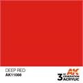 Akrylmaling.Deep red. 17ml Akrylmaling for airbrush og pensel