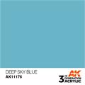 Akrylmaling.Deep sky blue 17ml Akrylmaling for airbrush og pensel