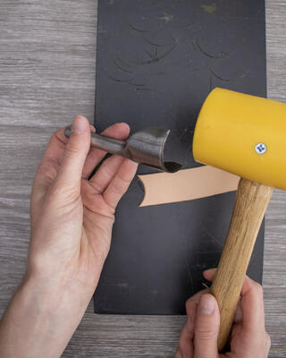 Kutt/hugg ønsket form på endene