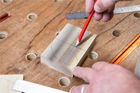 Steg 6 - Marker opp mot trefibrene