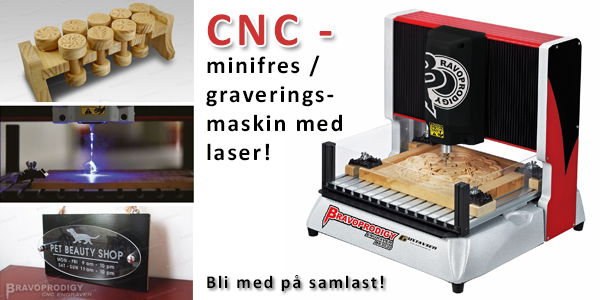 CNC-minifres/graveringsmaskin med laser