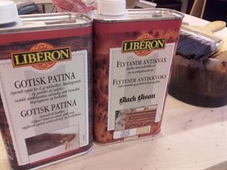 Liberon Gotisk patina og Flytende antikk voks.
