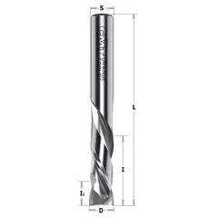 Opp-Kutt Spiralstål Ø10 mm Massiv Hm. Tange. 10 mm