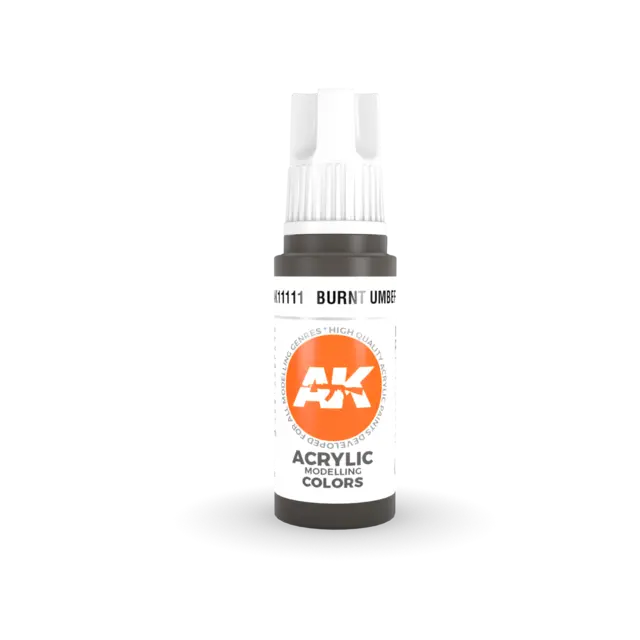 Akrylmaling. Burnt Umber.  17ml. Akrylmaling for airbrush og pensel 