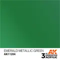 Akrylmaling.Emerald metallic green. 17ml Akrylmaling for airbrush og pensel