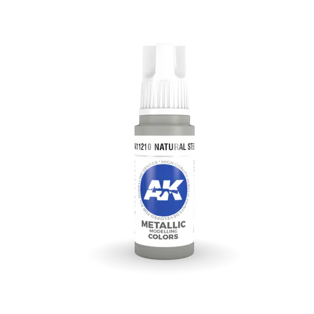 Akrylmaling. Natural Steel.  17ml. Akrylmaling for airbrush og pensel 