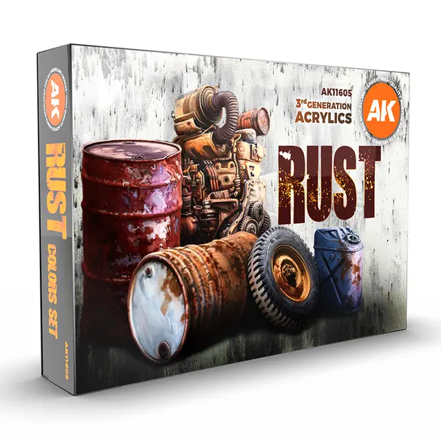 Rust and abondoned Sett med 6 farger 