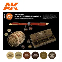 Old &amp; weatered wood Sett med 6 farger