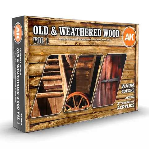 Old &amp; weatered wood Sett med 6 farger