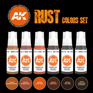 Rust and abondoned Sett med 6 farger