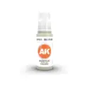 Akrylmaling. Silver Grey.  17ml. Akrylmaling for airbrush og pensel