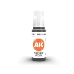 Akrylmaling. Rubber Black.  17ml. Akrylmaling for airbrush og pensel