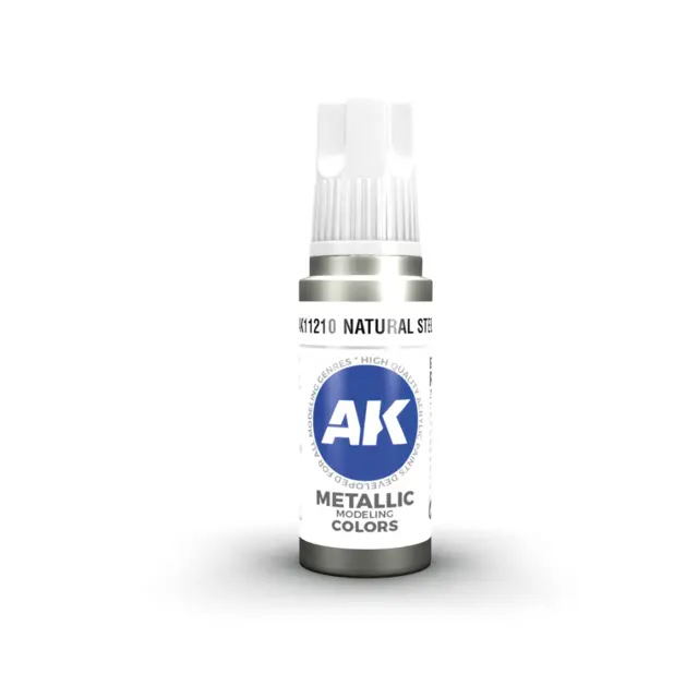 Akrylmaling. Natural Steel.  17ml. Akrylmaling for airbrush og pensel 