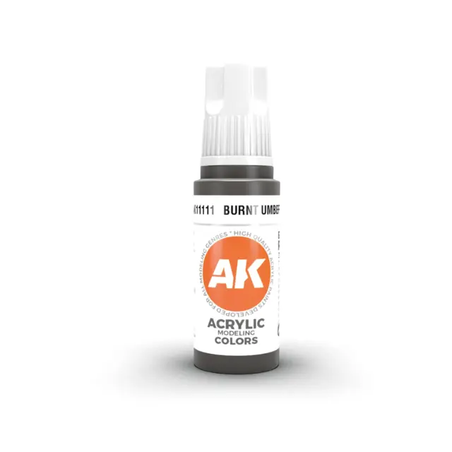 Akrylmaling. Burnt Umber.  17ml. Akrylmaling for airbrush og pensel 
