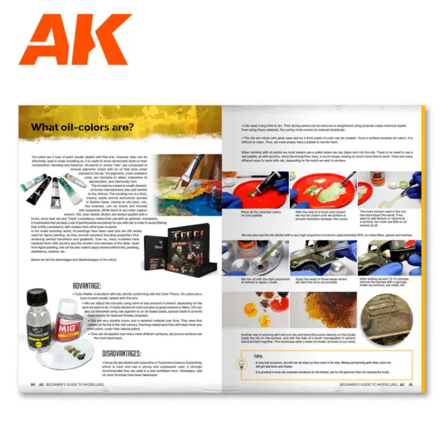 Nybegynnerguide for modellbygging Bok om dioramabygging, engelsk tekst 