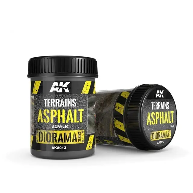Terrengpasta. Asfalt. 250ml. Akrylbasert Dioramamateriale 