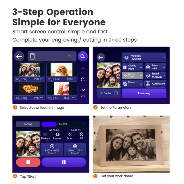 AlgoLaser Alpha MK2  20W 400x435 mm. Arbeidsområde 