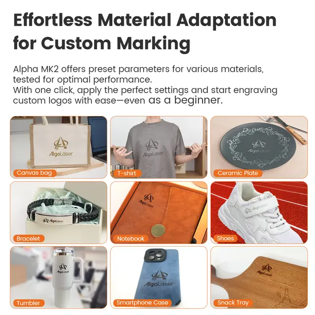 AlgoLaser Alpha MK2  20W 400x435 mm. Arbeidsområde 