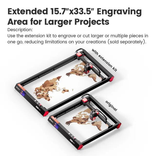 AlgoLaser Alpha MK2  20W 400x435 mm. Arbeidsområde 