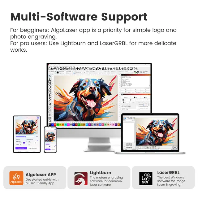 AlgoLaser Alpha MK2  20W 400x435 mm. Arbeidsområde 