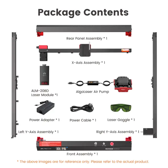 AlgoLaser Alpha MK2  20W 400x435 mm. Arbeidsområde 