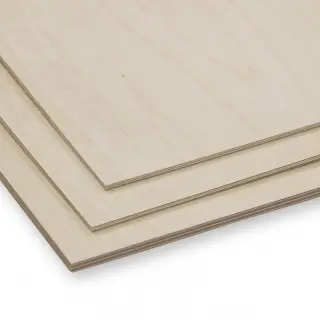 5 stk. Bjørkefiner 400x300x3 mm Småplater til diverse hobby 