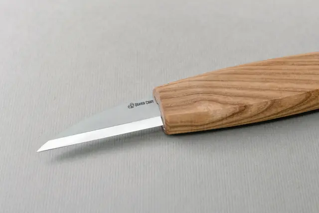 Spikkekniv C14. 165mm 60mm bladlengde. Beavercraft 