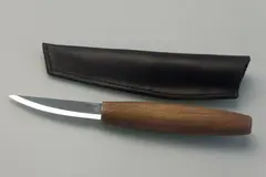 Sl&#248;yd og Spikkekniv C4X. Valn&#248;ttskaft 80mm. bladlengde. Beavercraft