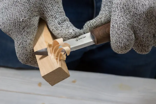 Spikkesett S19X i lærmappe 3 kniver og slipeutstyr. Beavercraft 
