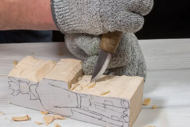 Spikkesett S19X i lærmappe 3 kniver og slipeutstyr. Beavercraft 