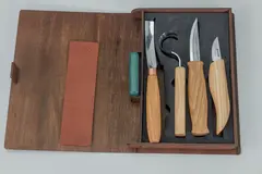 Spikkesett S43Book i gaveeske 4 kniver og slipeutstyr. Beavercraft