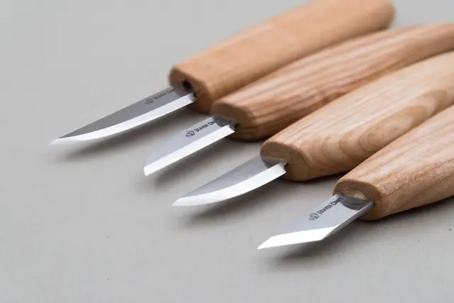 Spikkesett S07 4 kniver i mappe. Beavercraft 