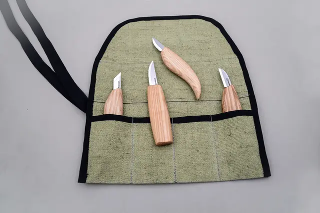 Spikkesett S07 4 kniver i mappe. Beavercraft 