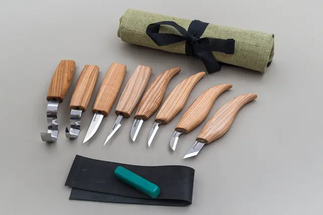 Spikkesett S08 8 kniver og slipeutstyr. Beavercraft 