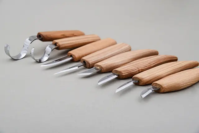 Spikkesett S08 8 kniver og slipeutstyr. Beavercraft 