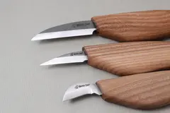 Spikkesett S15 i mappe 3 kniver og slipeutstyr. Beavercraft