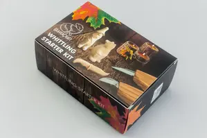 Spikkesett S16. Figurskj&#230;ring 2 kniver + 5 emner i lind. Beavercraft