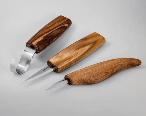 Spikkesett S17 til treskje mm. Høyre 3 kniver og slipeutstyr. Beavercraft 