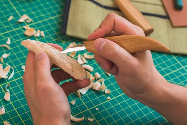 Spikkesett S17 til treskje mm. Høyre 3 kniver og slipeutstyr. Beavercraft 