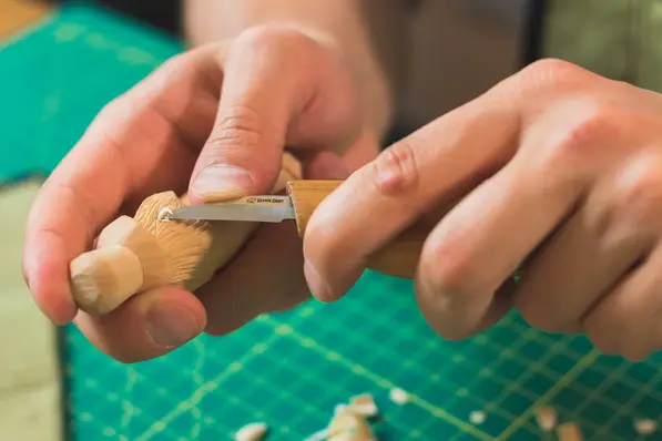 Spikkesett S17 til treskje mm. Høyre 3 kniver og slipeutstyr. Beavercraft 