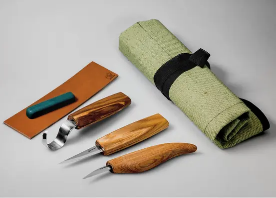 Spikkesett S17 til treskje mm. Høyre 3 kniver og slipeutstyr. Beavercraft 