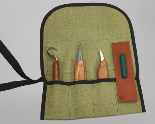 Spikkesett S17 til treskje mm. Høyre 3 kniver og slipeutstyr. Beavercraft 