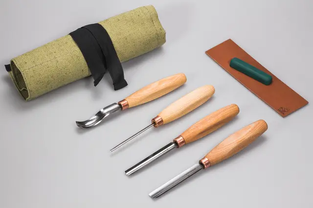 Sett med treskjærejern SC01. 4stk Beavercraft 