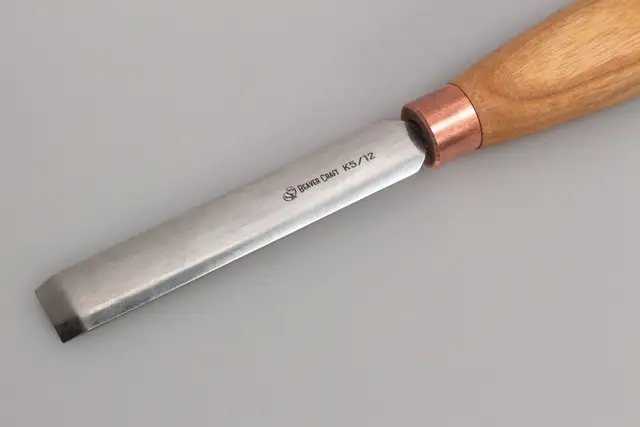 Treskjærerjern 5/12. halvlang Beavercraft. Svak skulp. 12mm. 