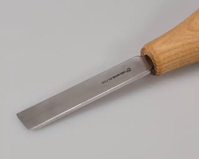 Treskjærerjern 5/12. Enhånds Beavercraft. Svak skulp. 12mm. 